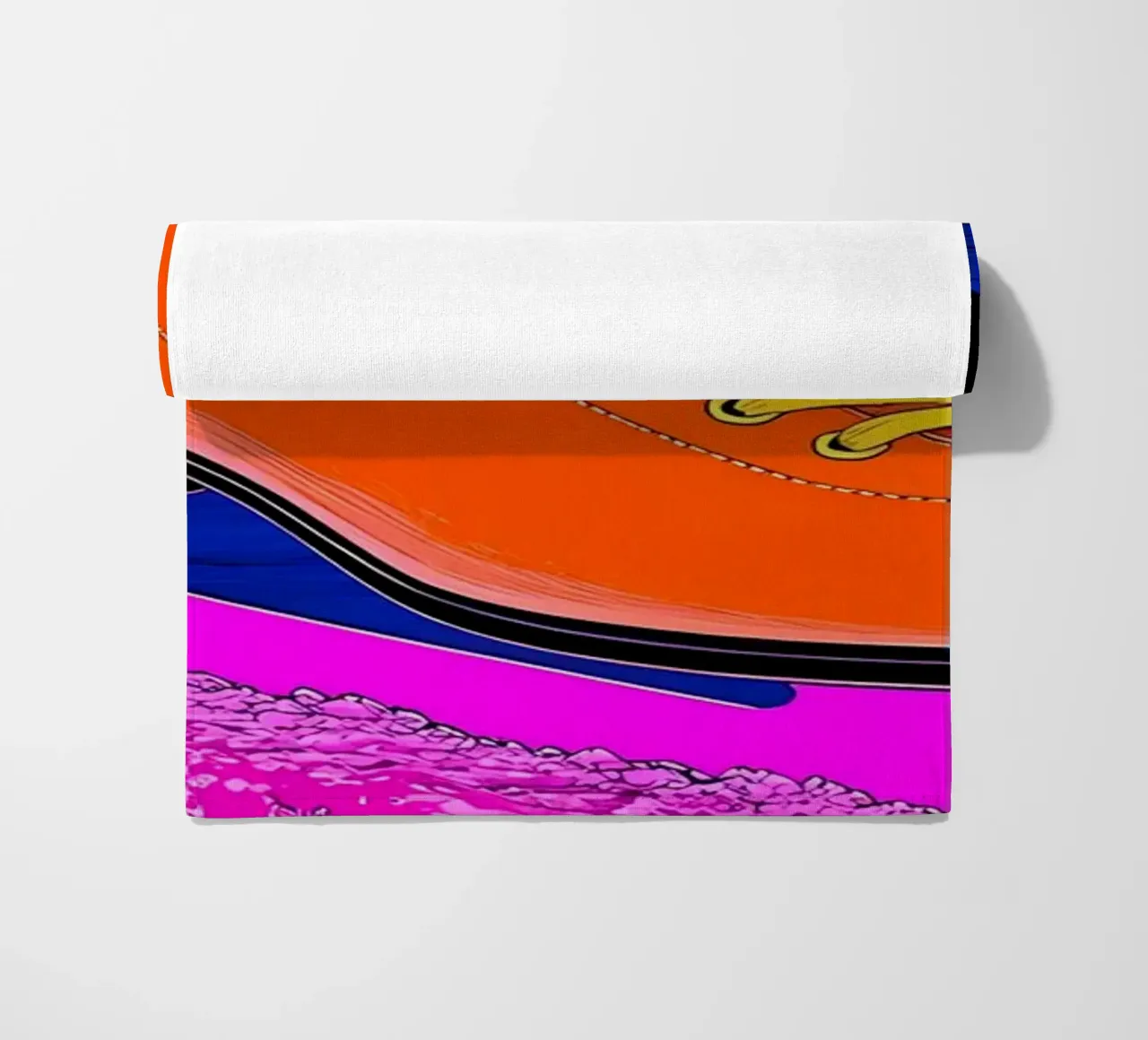 Scarponi da sci sul ghiaccio - Pop Art telo mare da ColorCrash Gallery