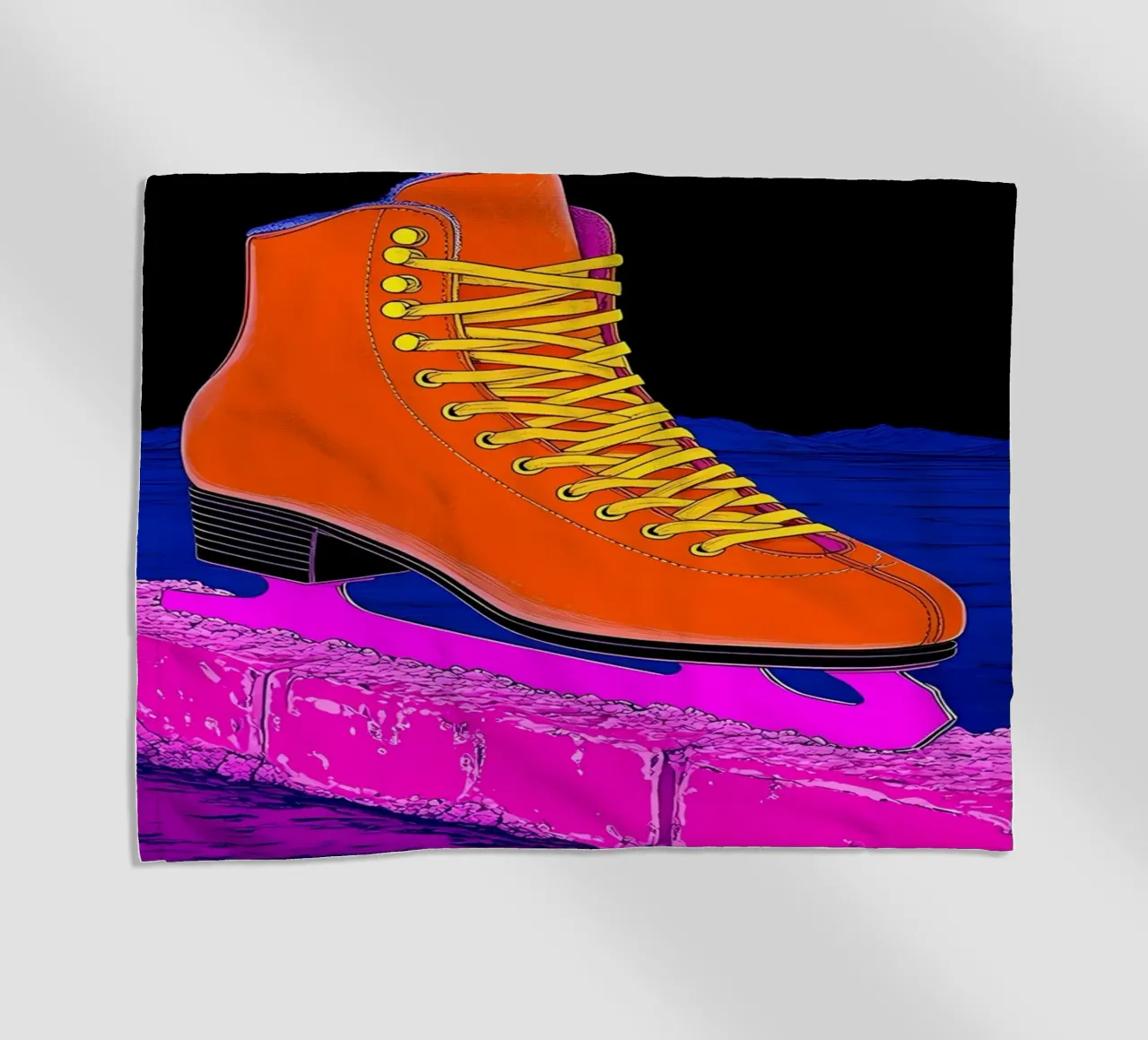 Scarponi da sci sul ghiaccio - Pop Art telo mare da ColorCrash Gallery