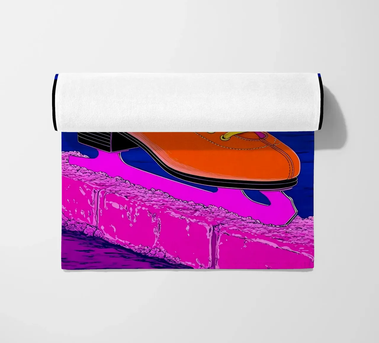 Scarponi da sci sul ghiaccio - Pop Art telo mare da ColorCrash Gallery