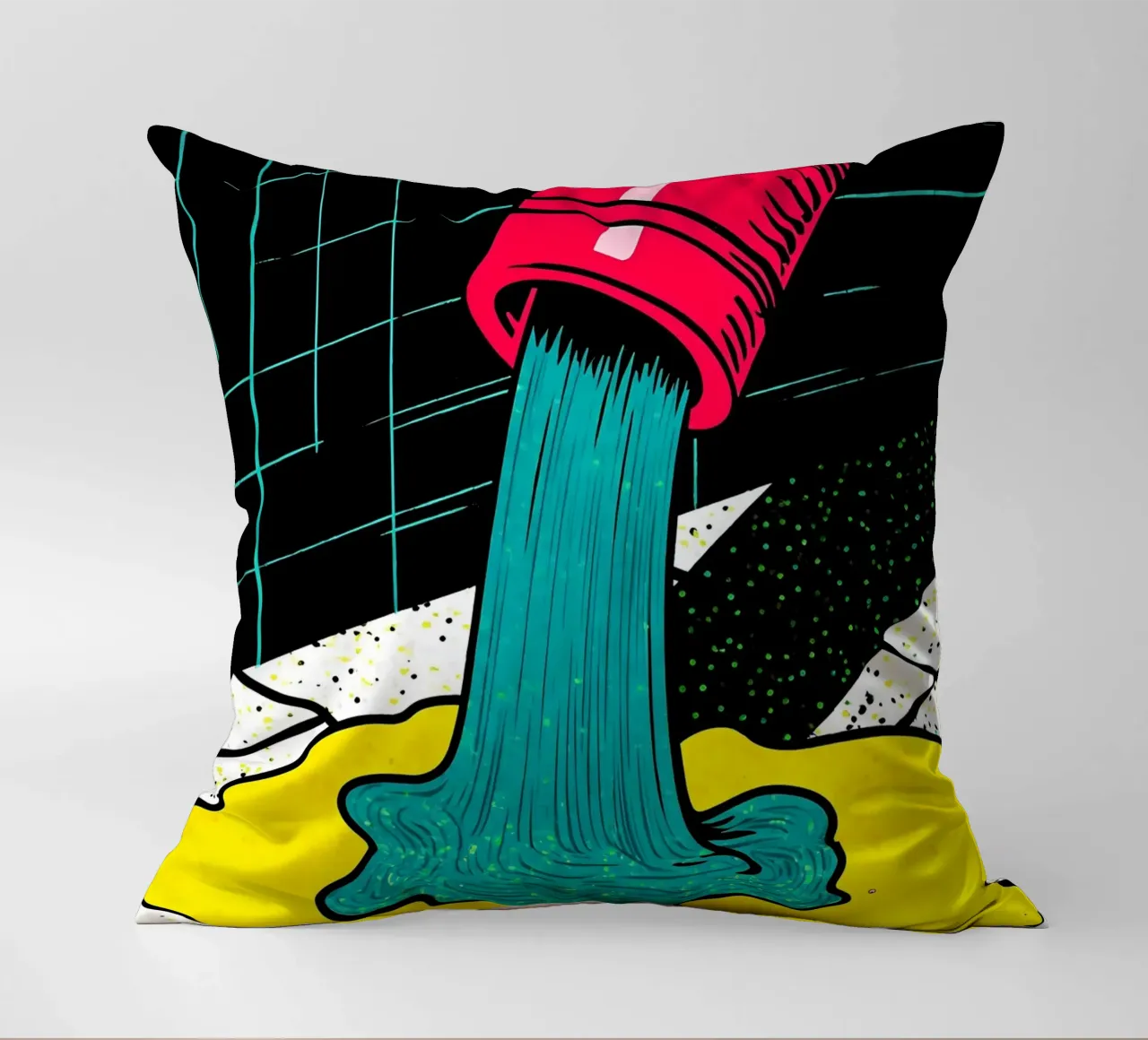 Calcestruzzo fluente - Pop Art cuscino da ColorCrash Gallery