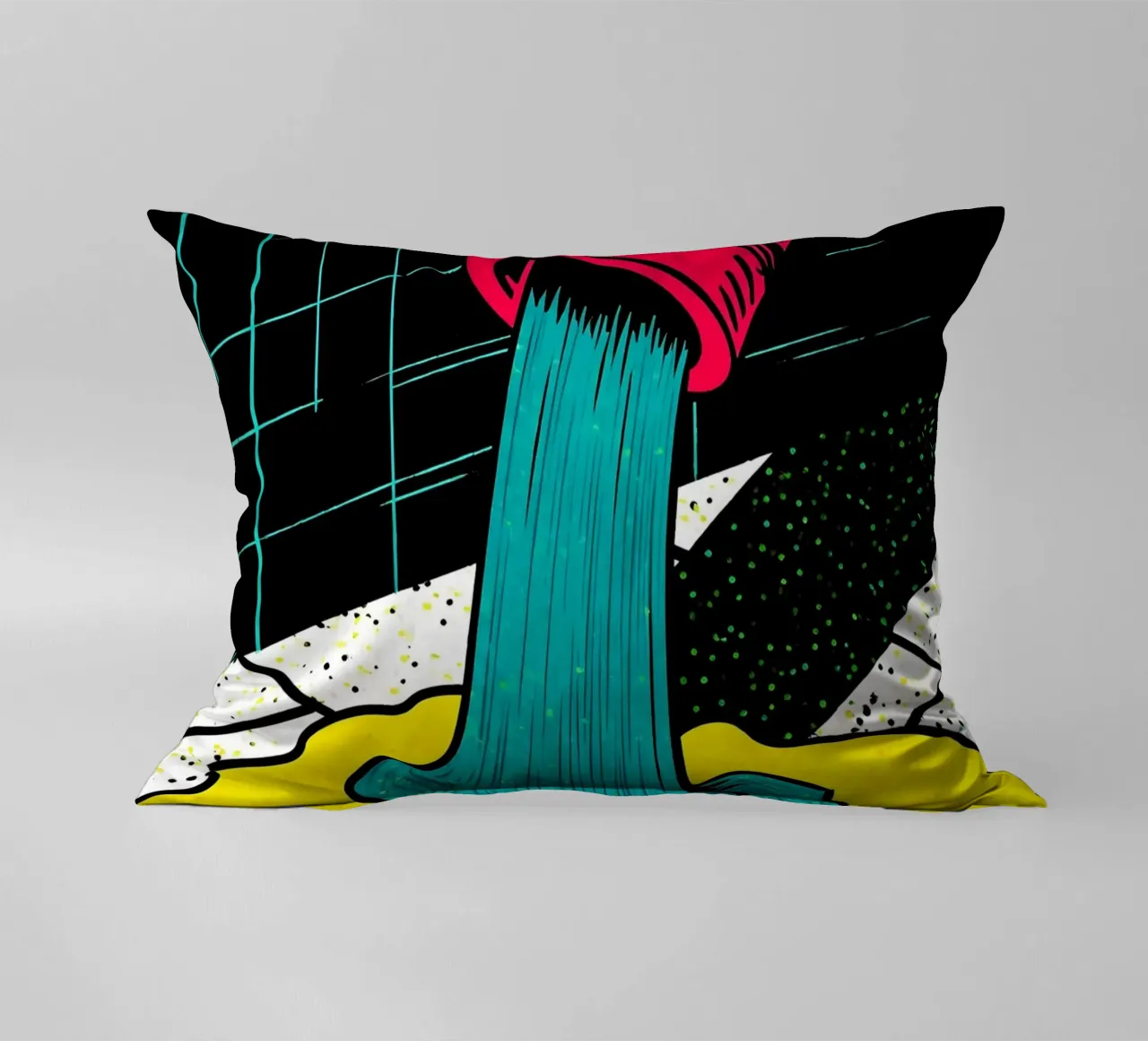 Calcestruzzo fluente - Pop Art cuscino da ColorCrash Gallery