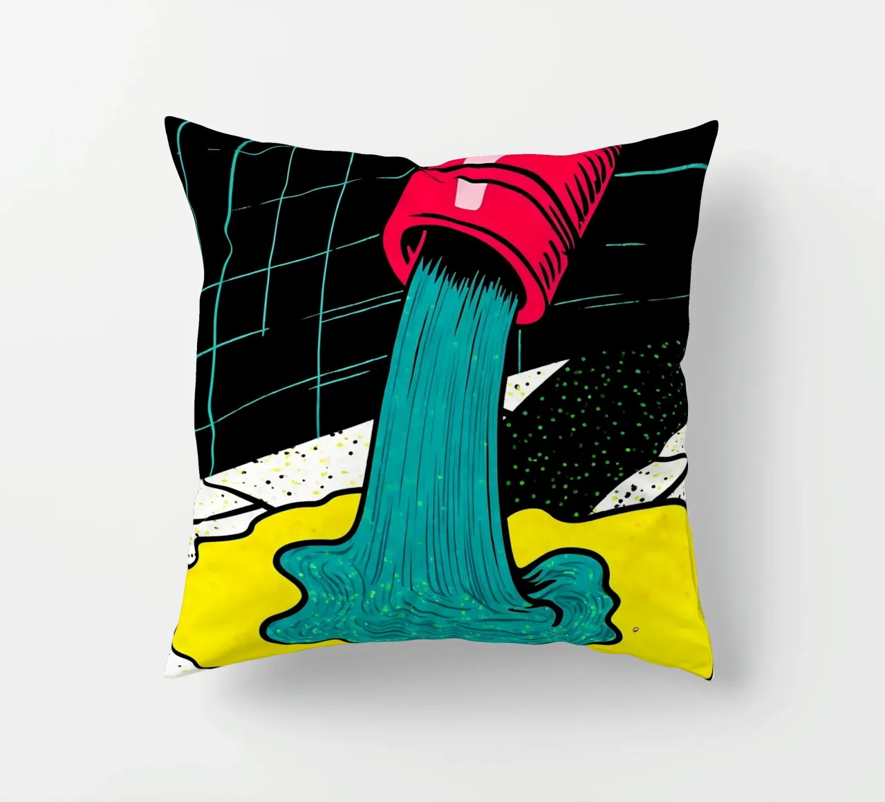 Calcestruzzo fluente - Pop Art cuscino da ColorCrash Gallery