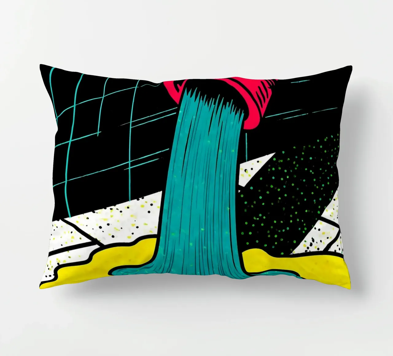 Calcestruzzo fluente - Pop Art cuscino da ColorCrash Gallery