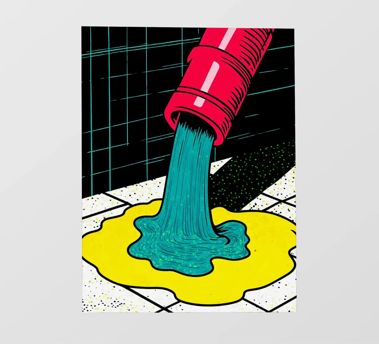 Calcestruzzo fluente - Pop Art telo in pvc da ColorCrash Gallery