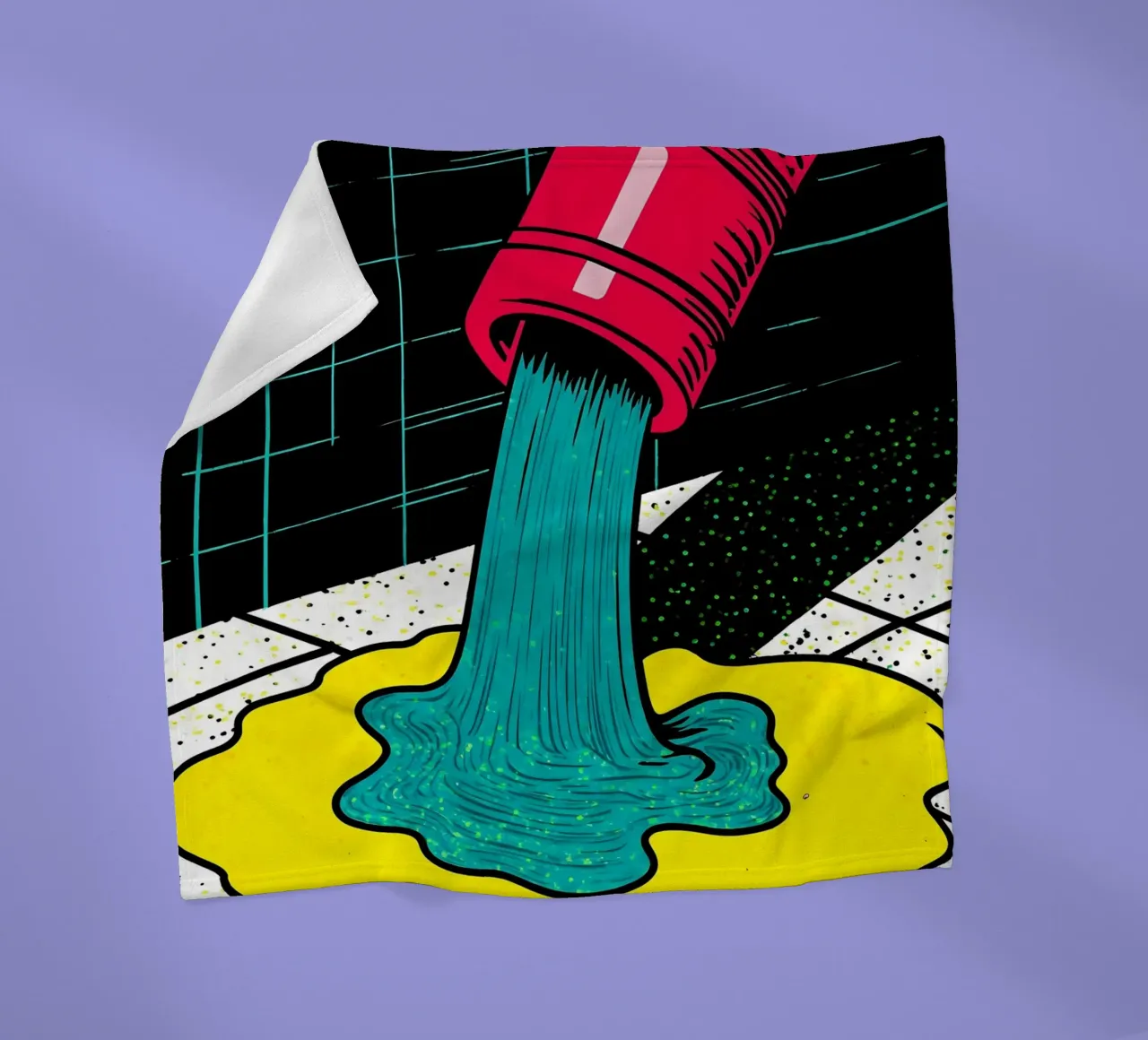 Calcestruzzo fluente - Pop Art coperta in pile da ColorCrash Gallery