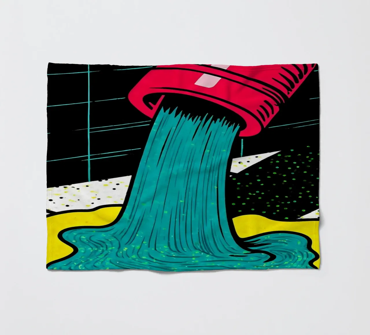 Calcestruzzo fluente - Pop Art coperta in pile da ColorCrash Gallery