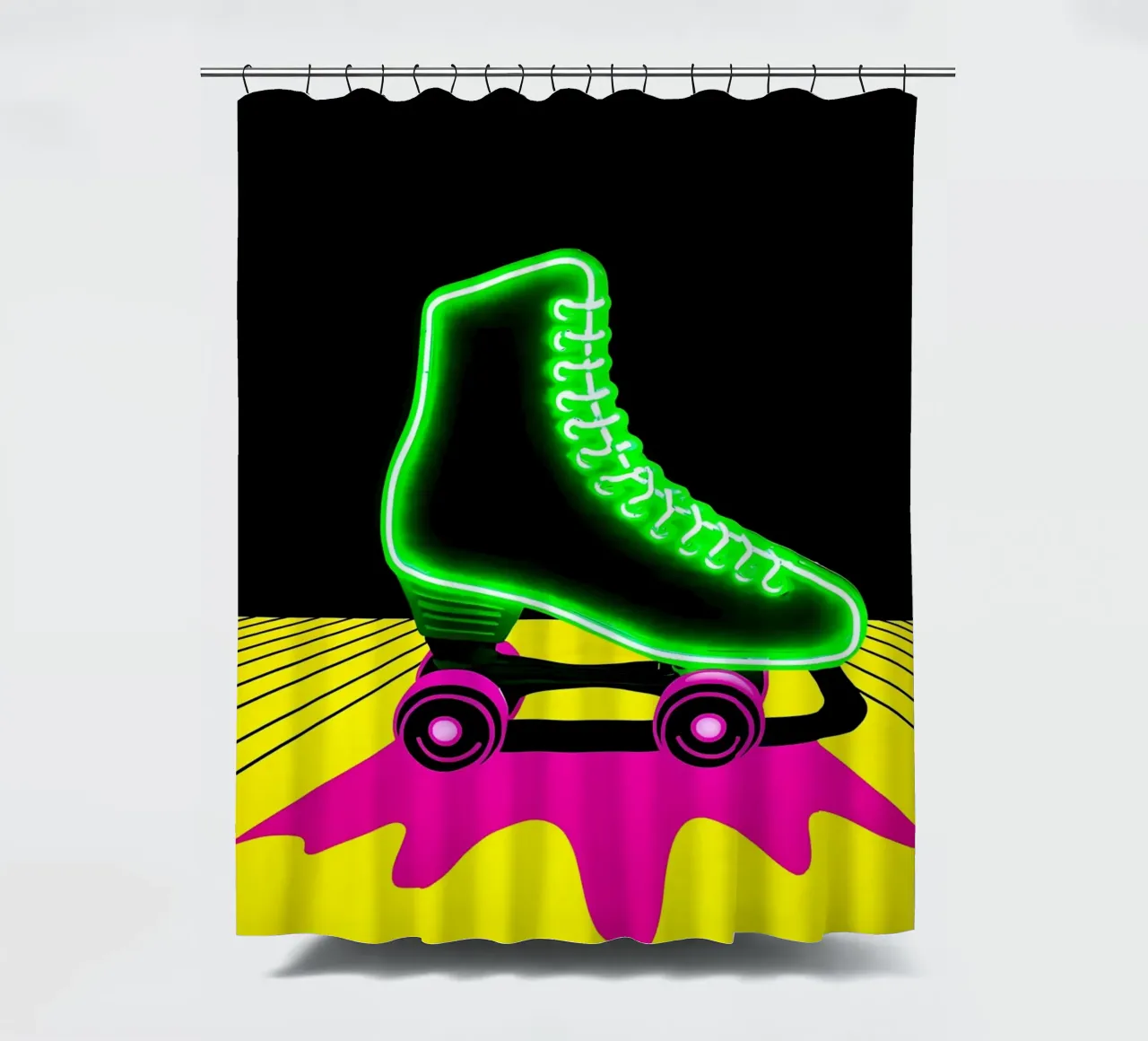Roller Skate - Pop Art shower curtain by ColorCrash Gallery
