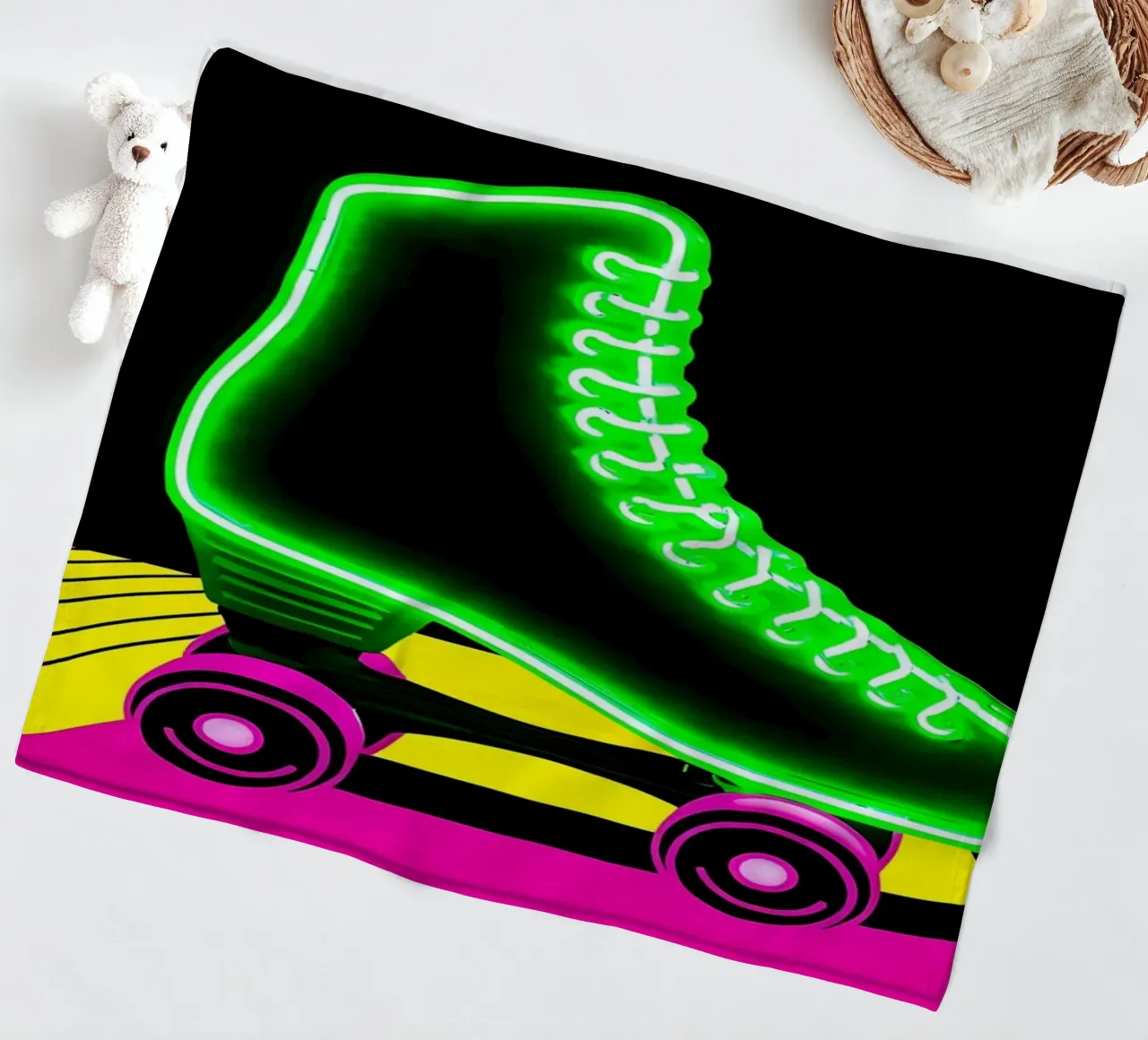 Pattini a rotelle - Pop Art coperta in pile da ColorCrash Gallery