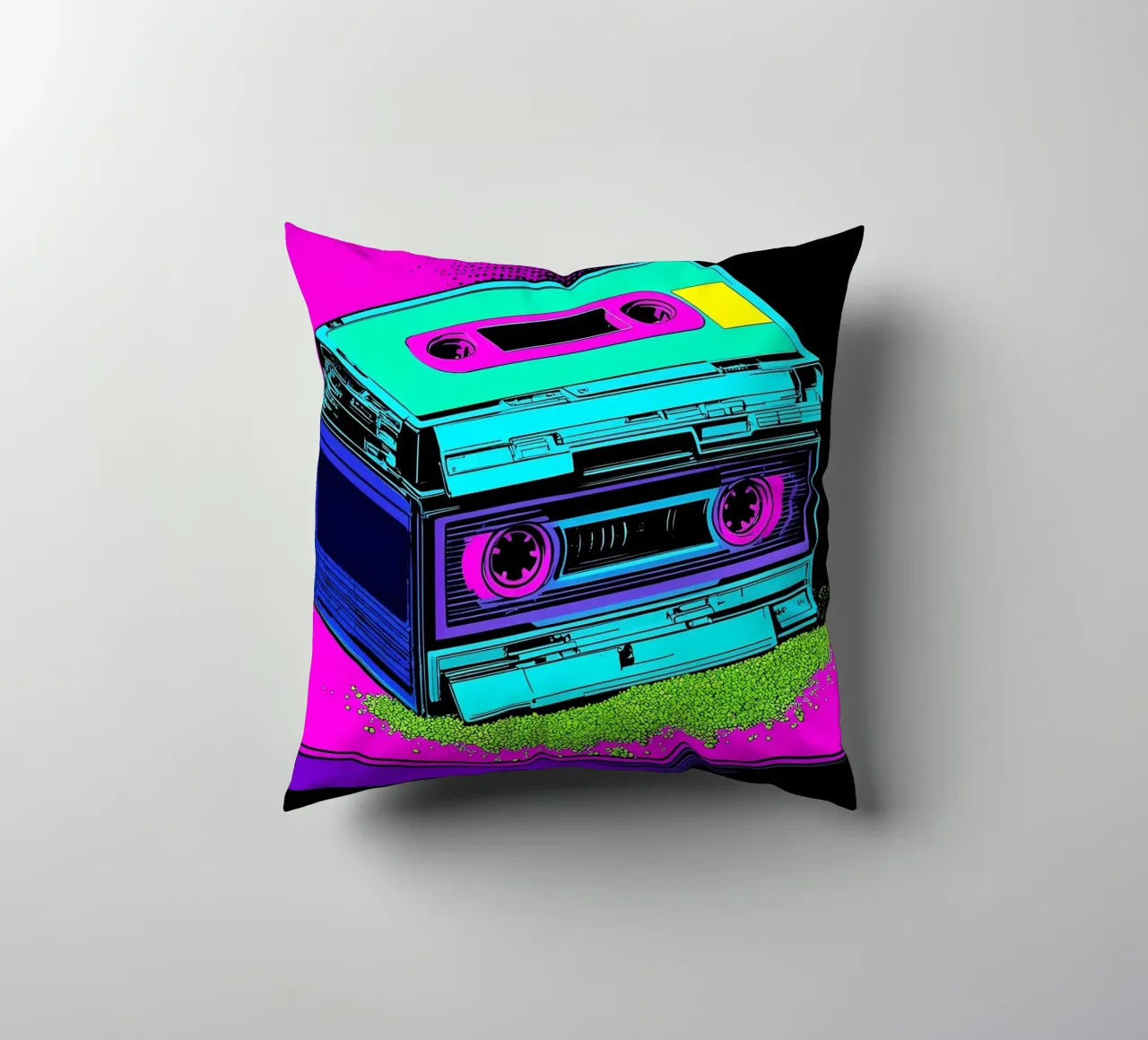 Nastro a cassetta - Pop Art cuscino da ColorCrash Gallery