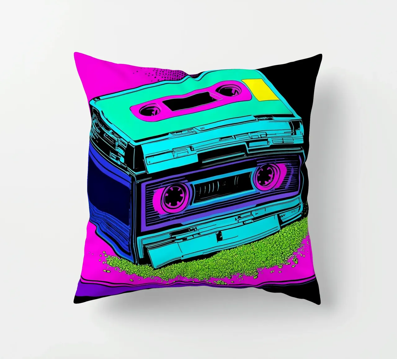 Nastro a cassetta - Pop Art cuscino da ColorCrash Gallery