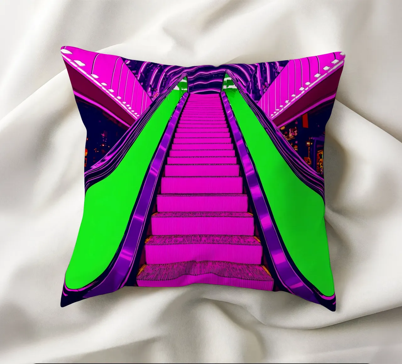 Scala mobile - Pop Art cuscino da ColorCrash Gallery