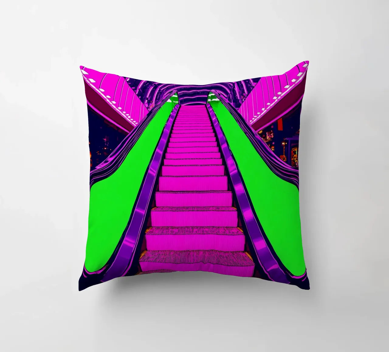 Scala mobile - Pop Art cuscino da ColorCrash Gallery