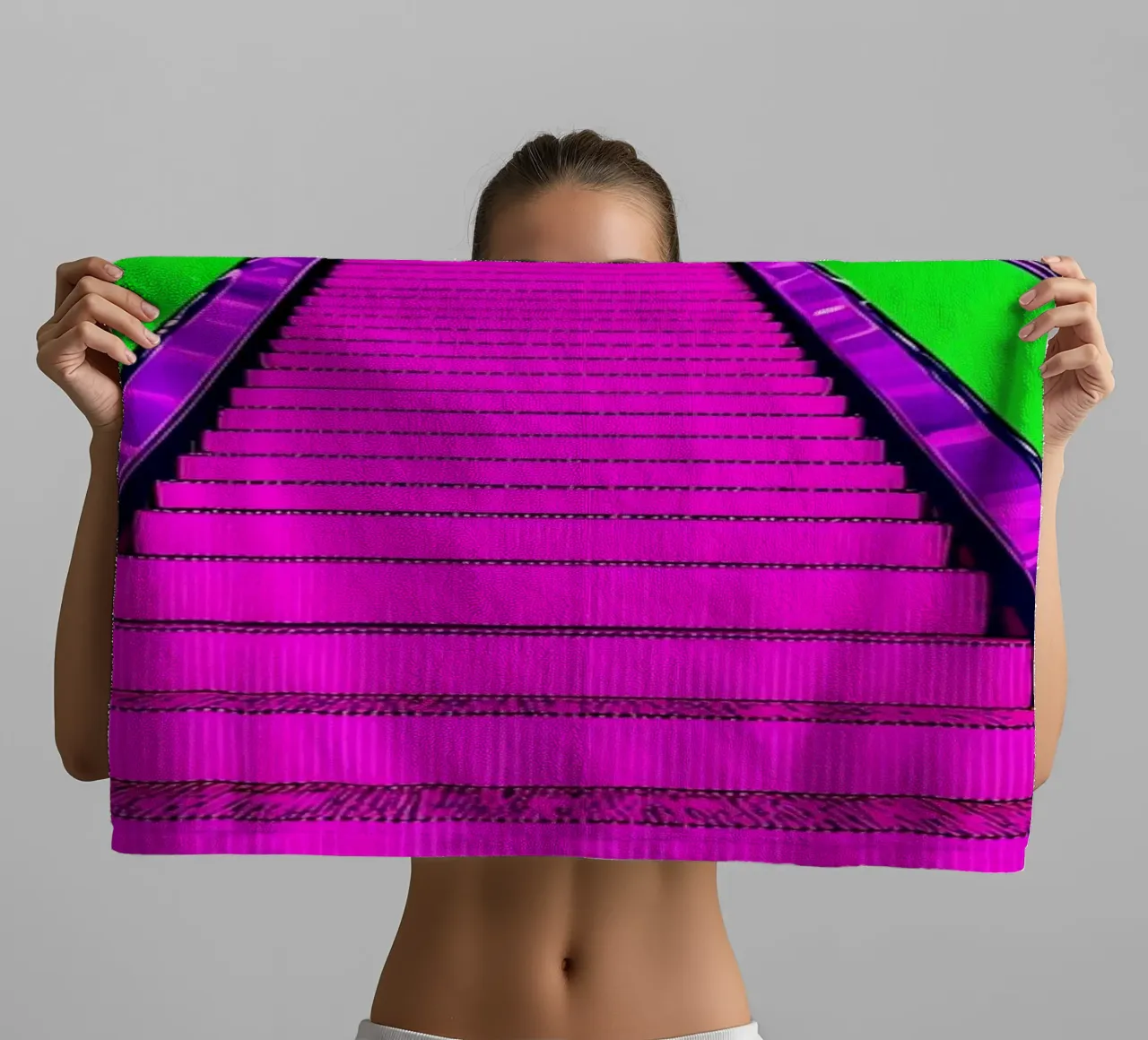 Scala mobile - Pop Art asciugamano da bagno da ColorCrash Gallery