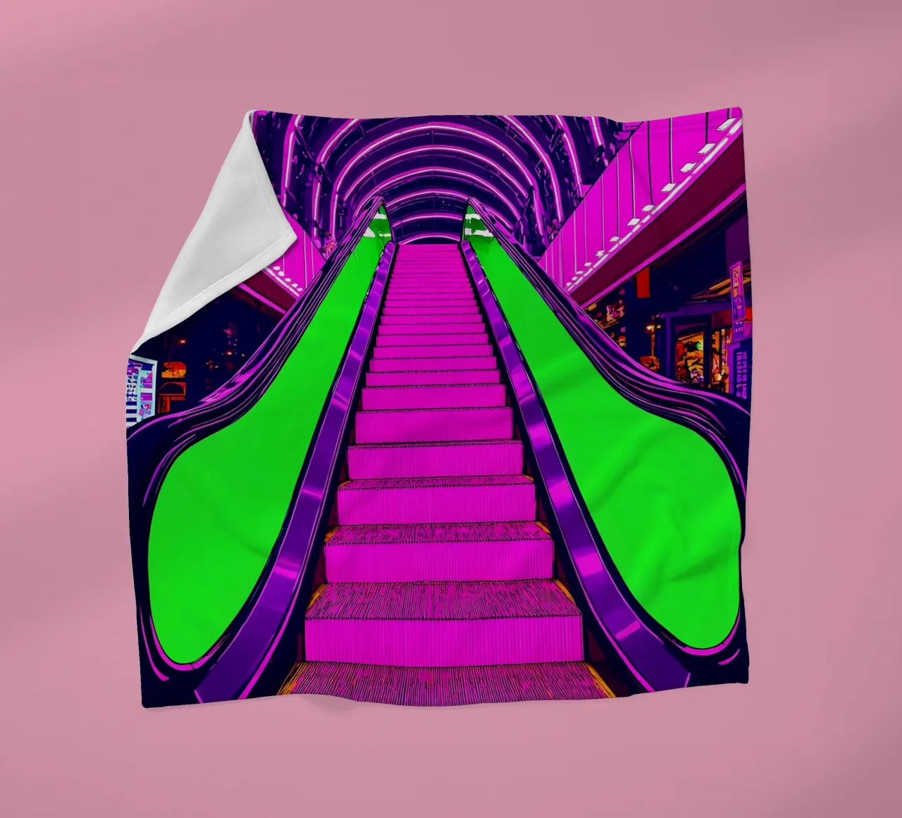 Scala mobile - Pop Art coperta in pile da ColorCrash Gallery