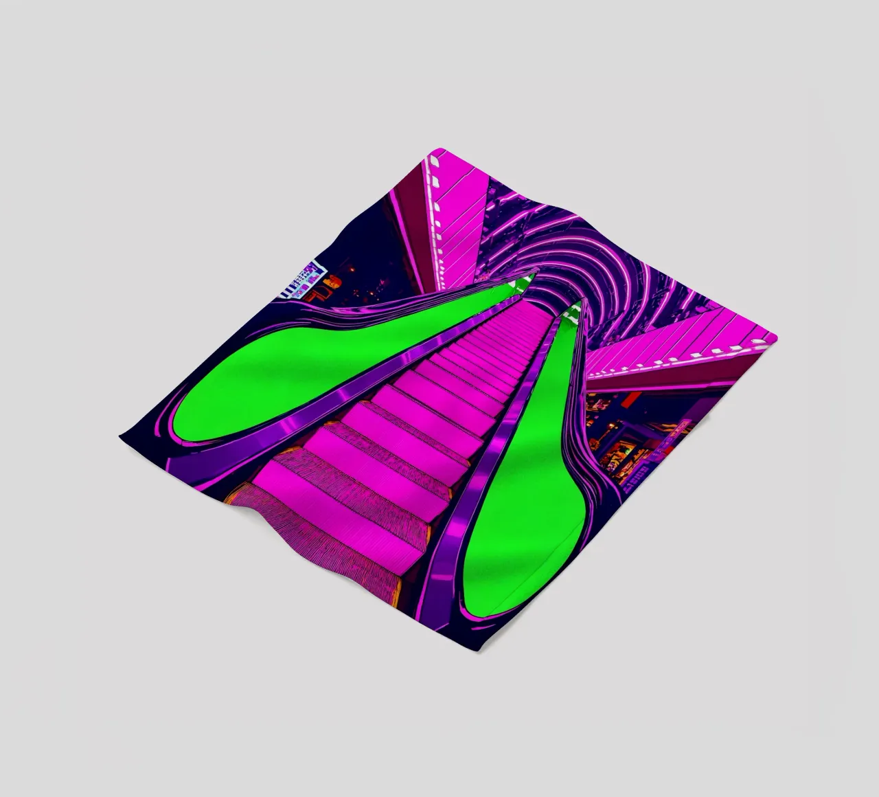 Scala mobile - Pop Art coperta in pile da ColorCrash Gallery