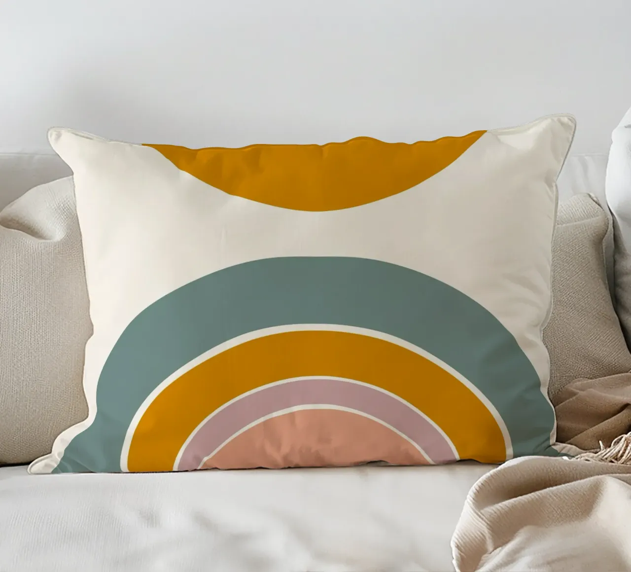 Sole e arcobaleno cuscino da nicigabrieldesigns