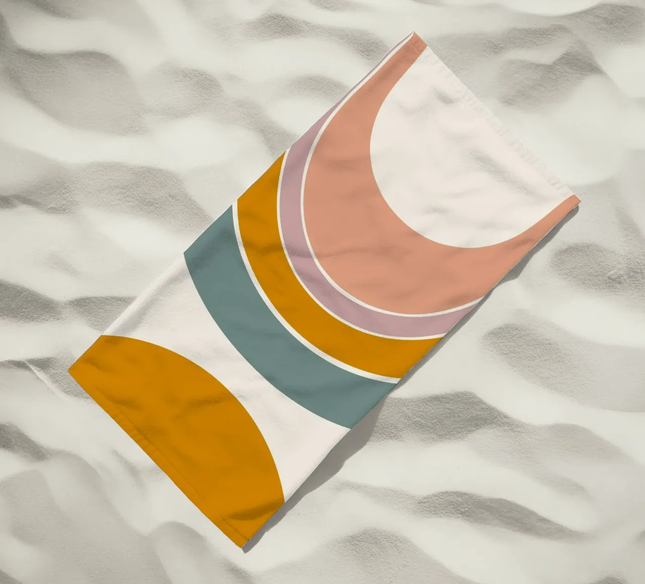 Sole e arcobaleno telo mare da nicigabrieldesigns