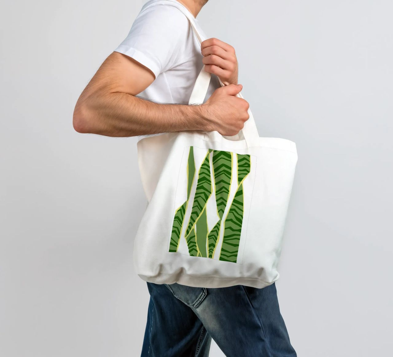 Abstract geometric patterns borsa in juta da ramosashop