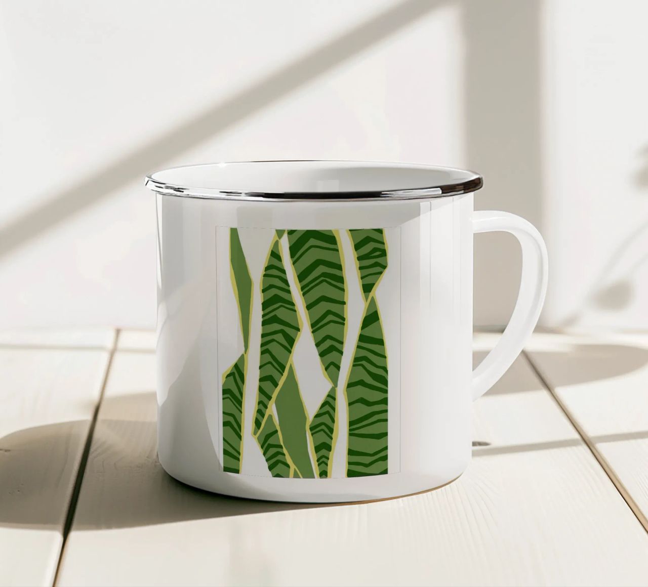 Abstract geometric patterns tazza in smalto da ramosashop