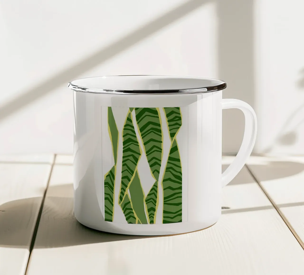 Abstract geometric patterns Emaille Tasse von ramosashop
