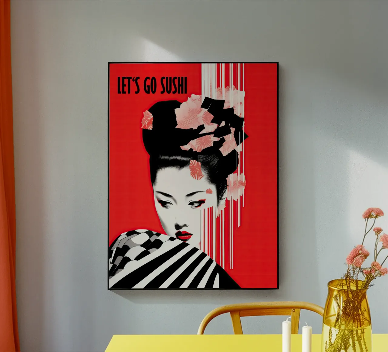Let's Go Sushi | Poster di sushi per la cucina plexiglass da Autofocus