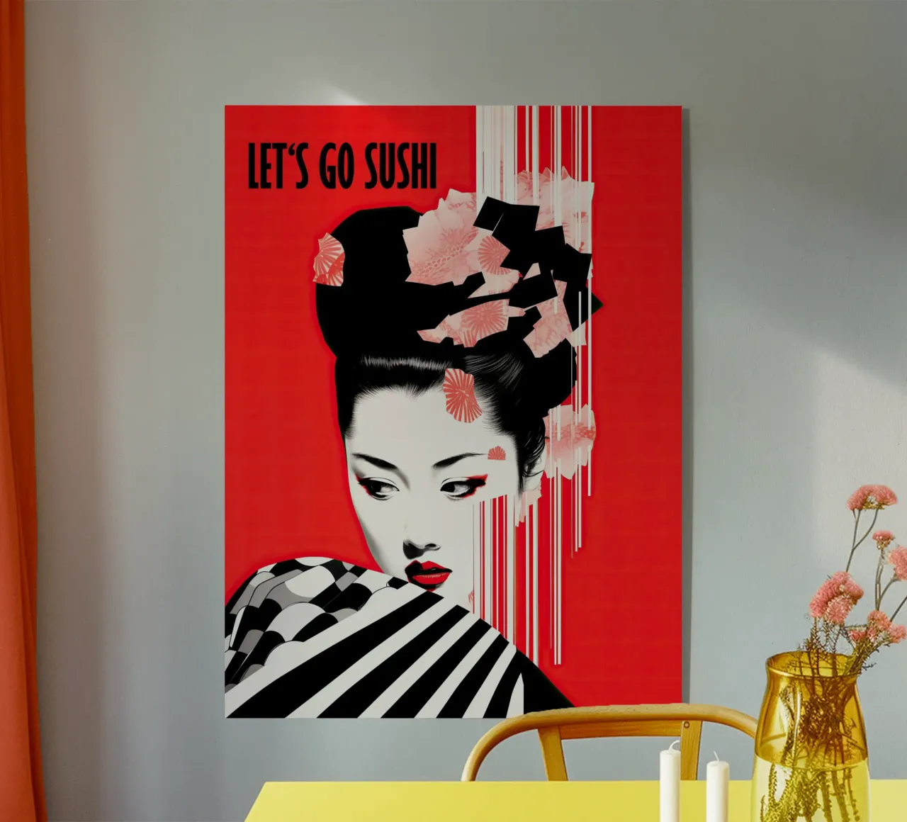 Let's Go Sushi | Poster di sushi per la cucina plexiglass da Autofocus