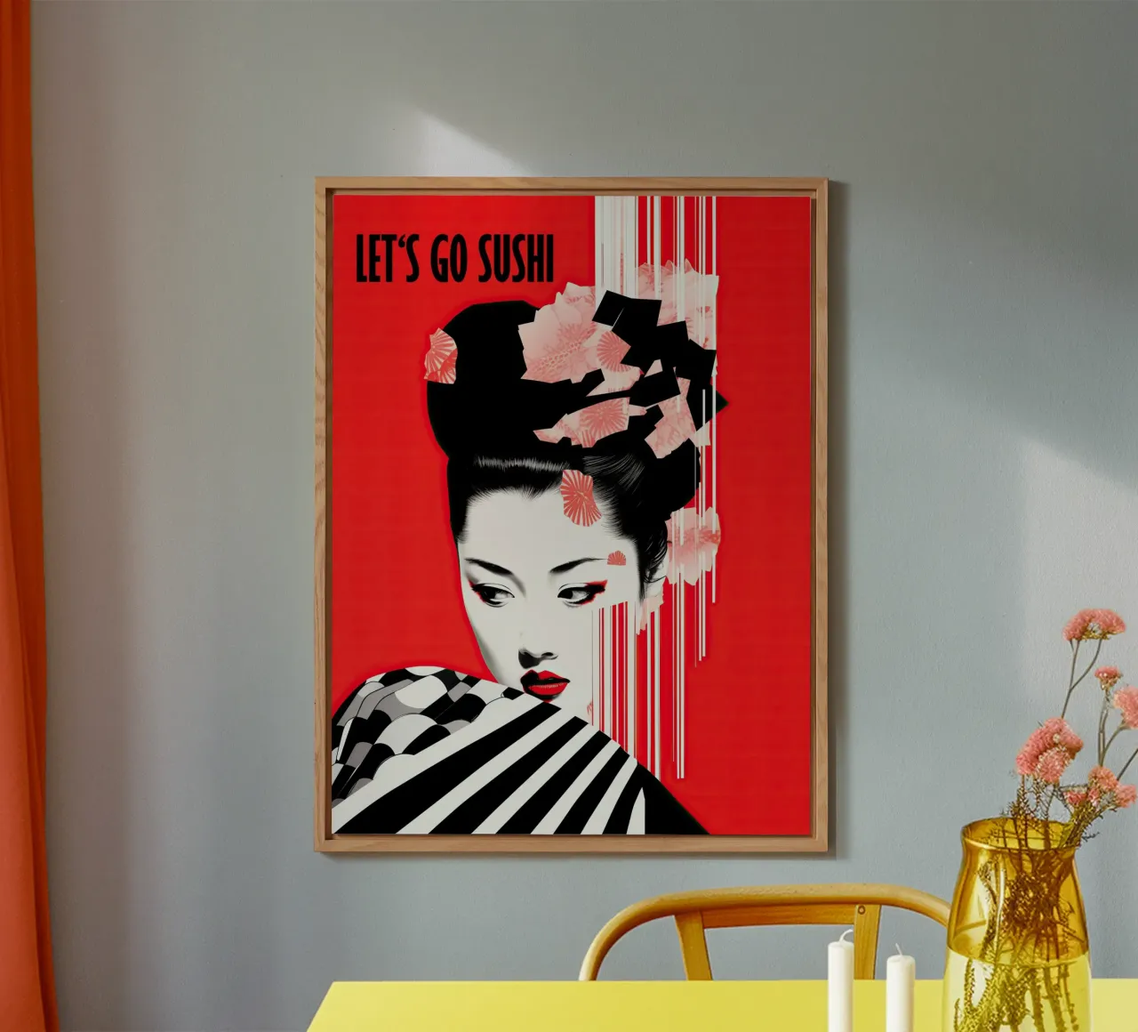 Let's Go Sushi | Poster di sushi per la cucina alluminio dibond da Autofocus