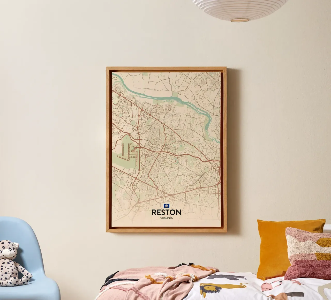 Reston VA canvas met Baklijst van Jacob W MICKELSON