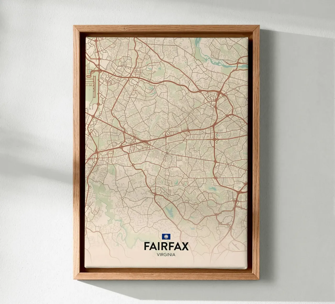 Fairfax VA tela con Cornice a cassetta da Jacob W MICKELSON