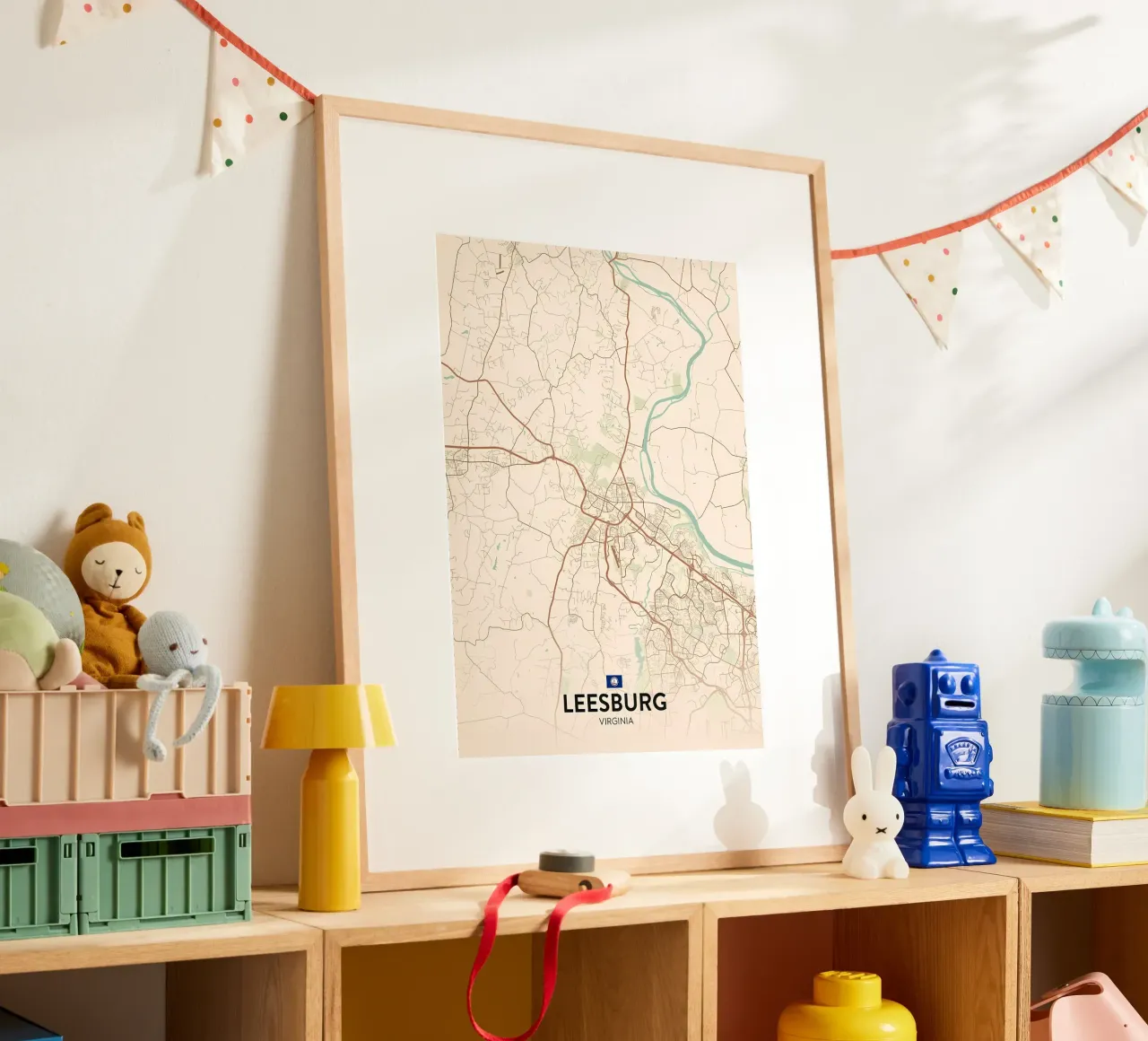 Leesburg VA poster con telaio in legno da Jacob W MICKELSON