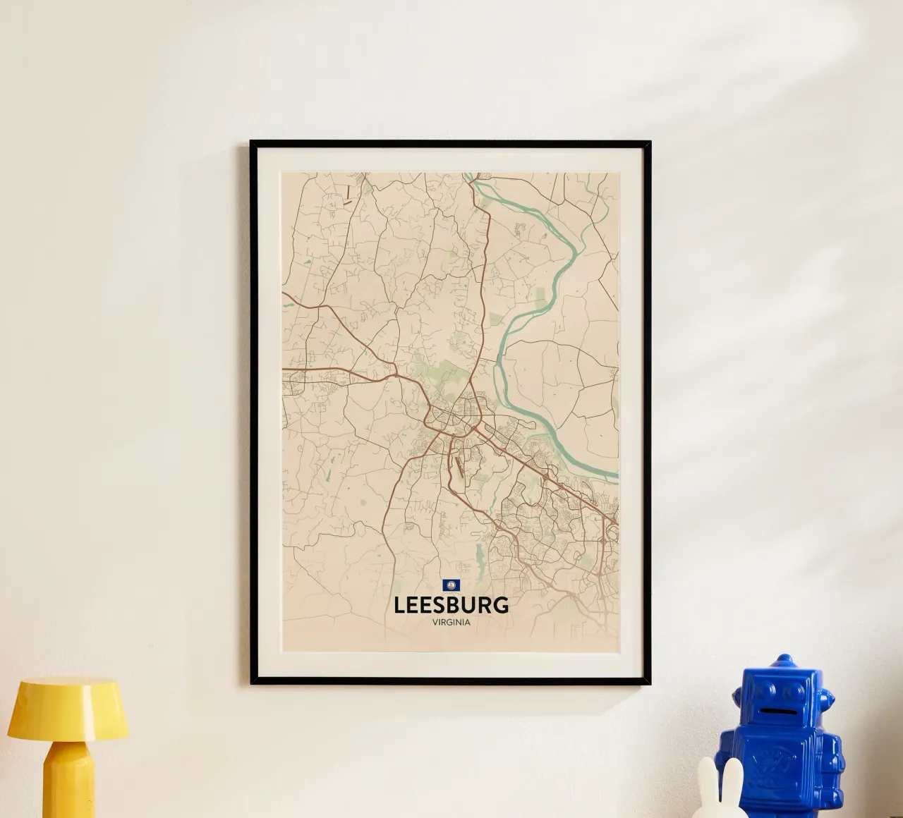 Leesburg VA poster con telaio in legno da Jacob W MICKELSON
