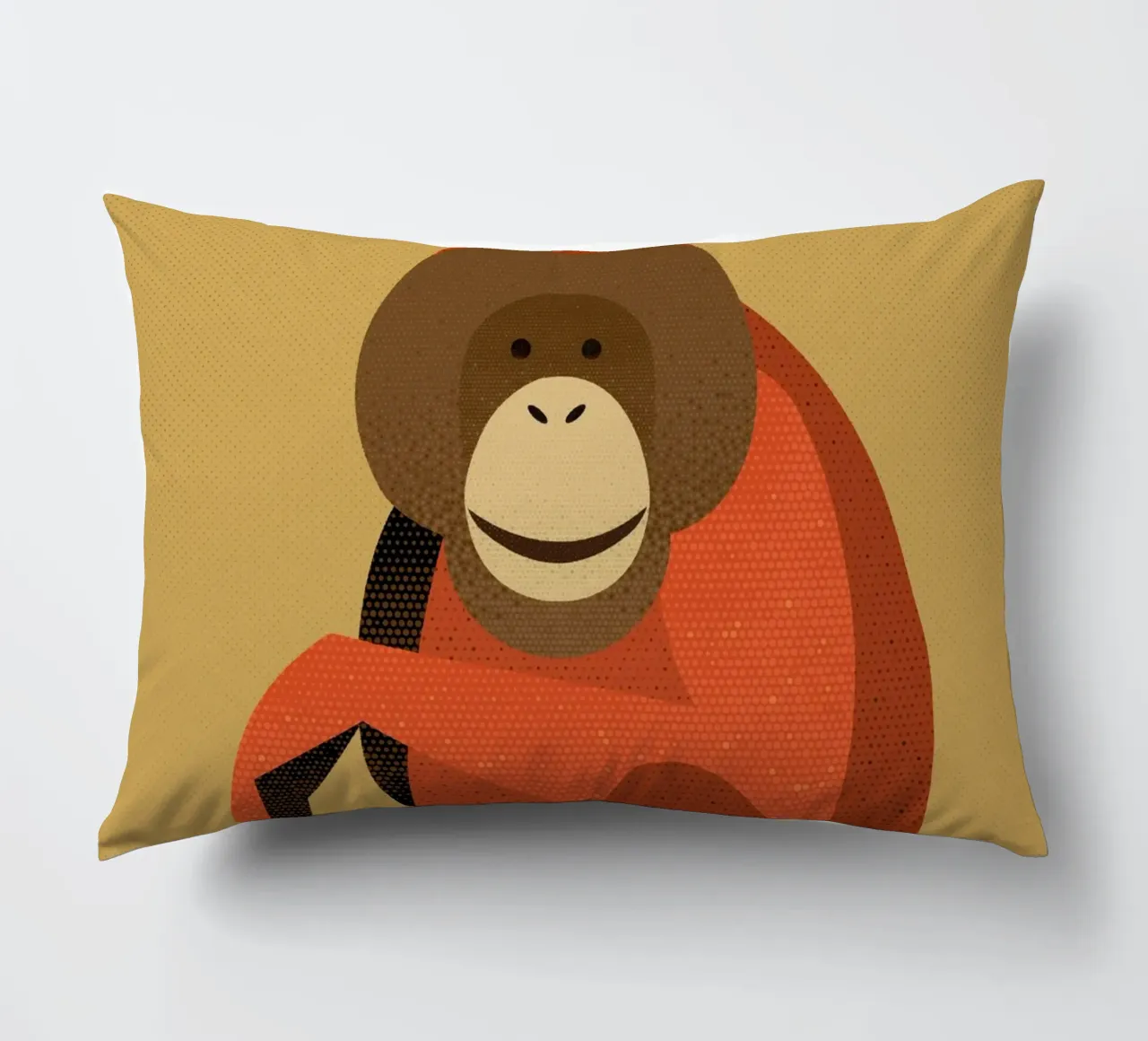 Orangutan capriccioso cuscino da The Printed Sparrow