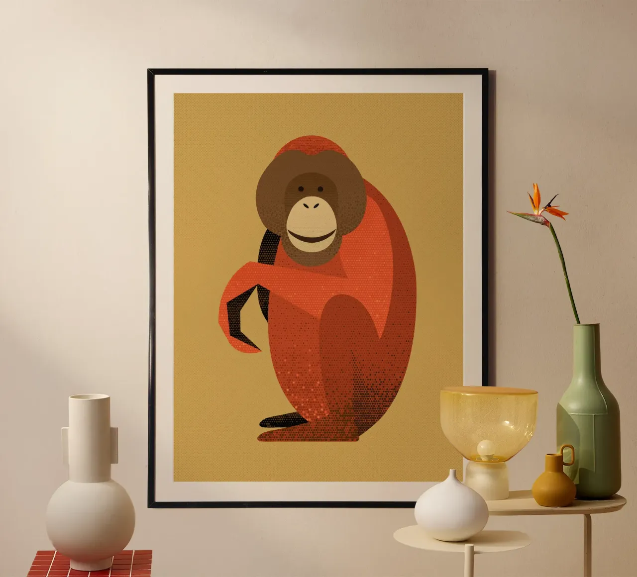Orangutan capriccioso poster da The Printed Sparrow