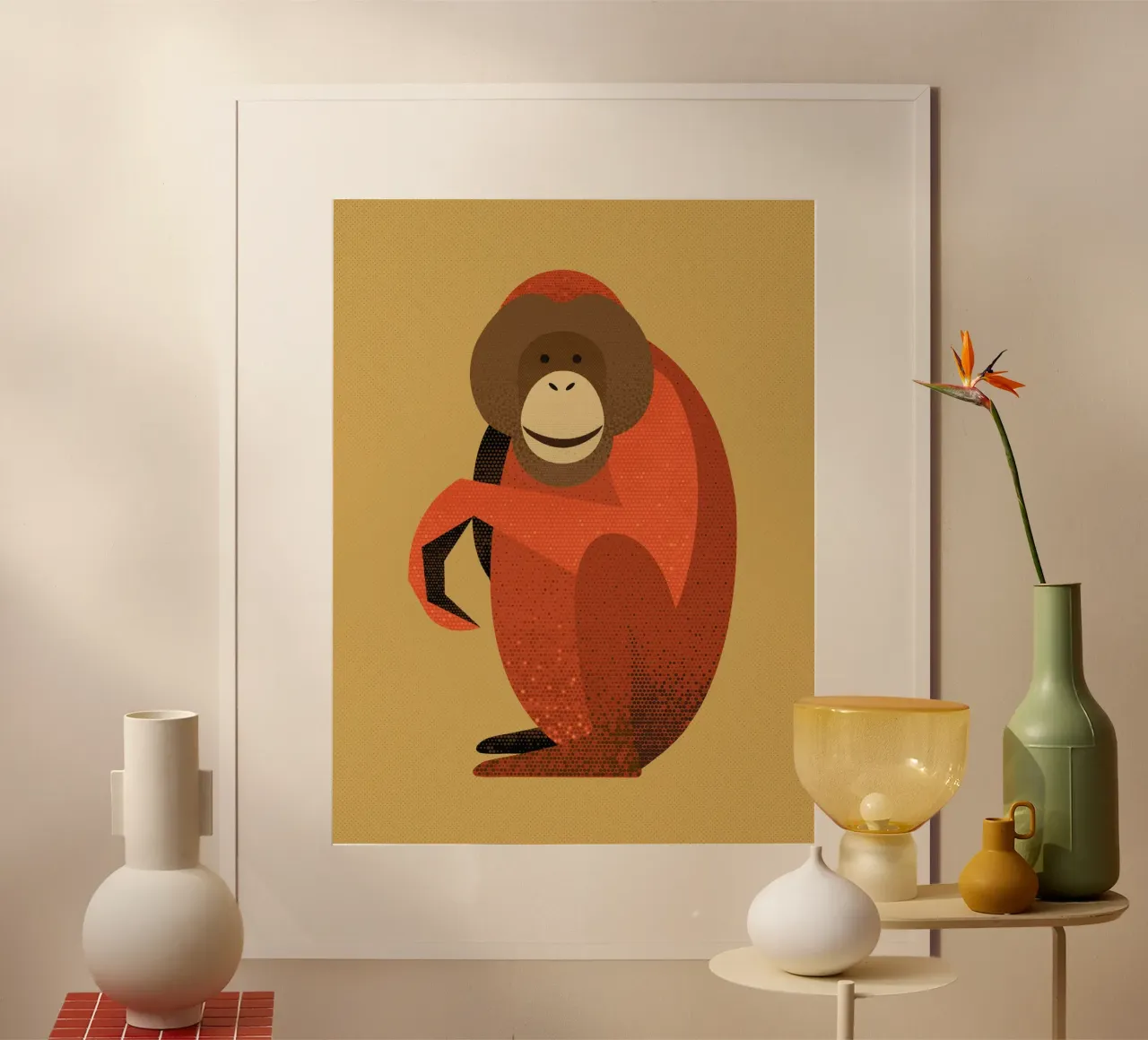Orangutan capriccioso poster da The Printed Sparrow