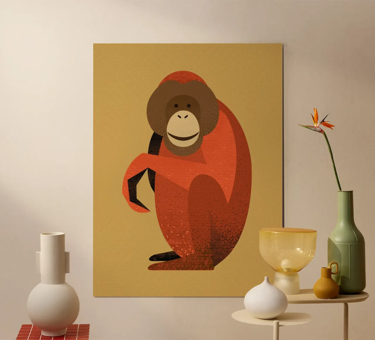 Orangutan capriccioso poster da The Printed Sparrow