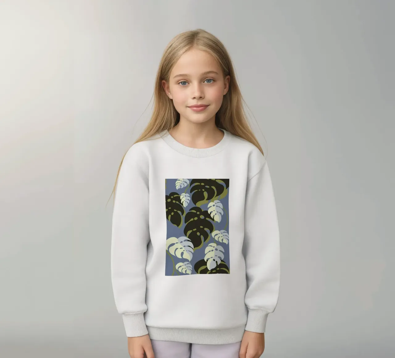 Monstera Blue felpa bambino da Sabrina Ziegenhorn