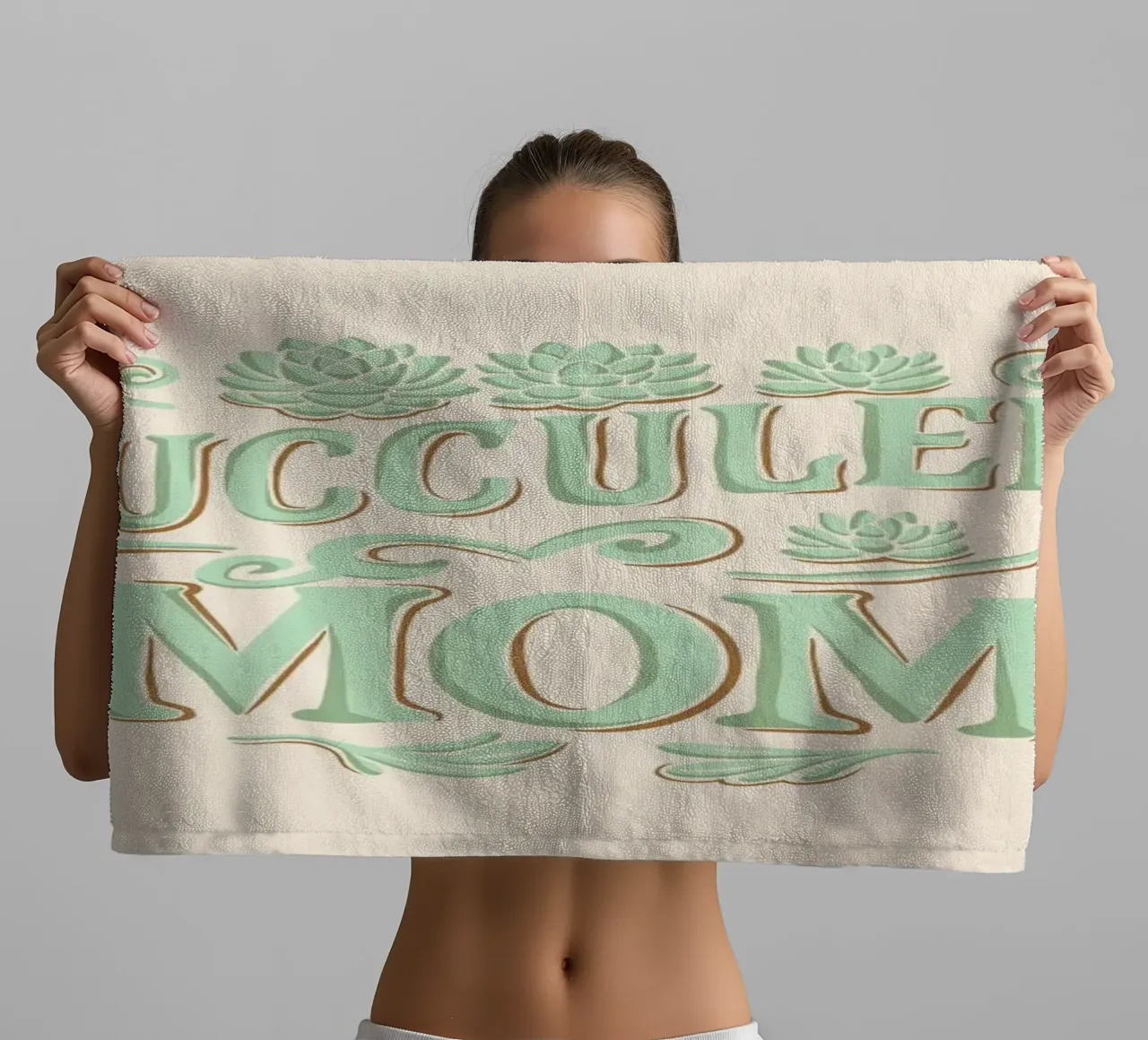 Succulent mom towel by Loobs