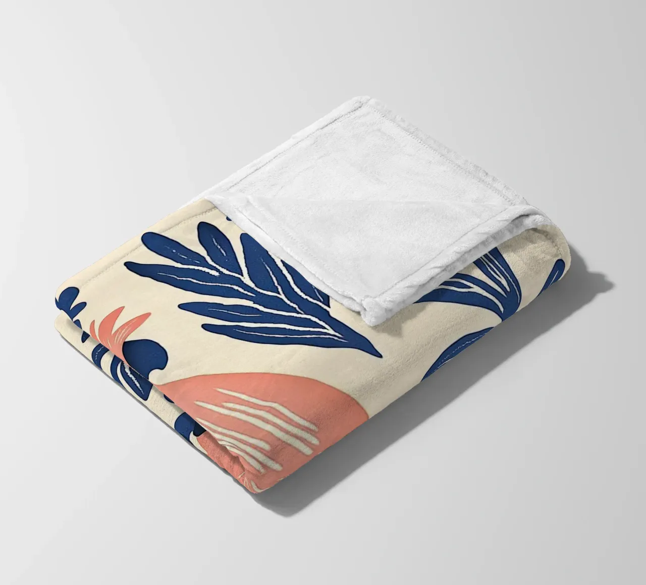 Cacatua rosa Pappagallo Vintage Botanico Animale Uccello Fiori coperta in pile da Gentle Echoes Art