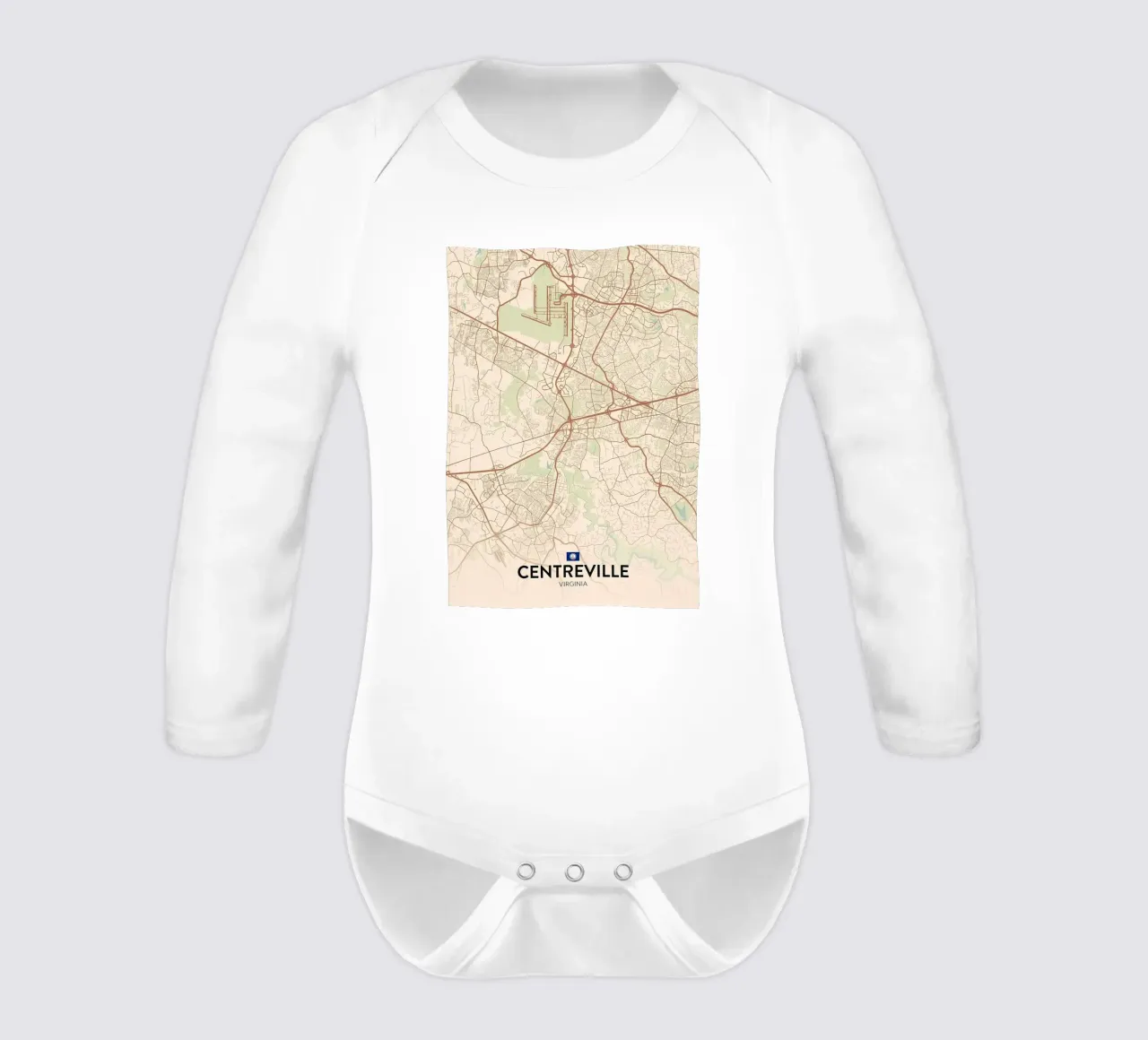 VA town centre long-sleeve baby romper by Jacob W MICKELSON