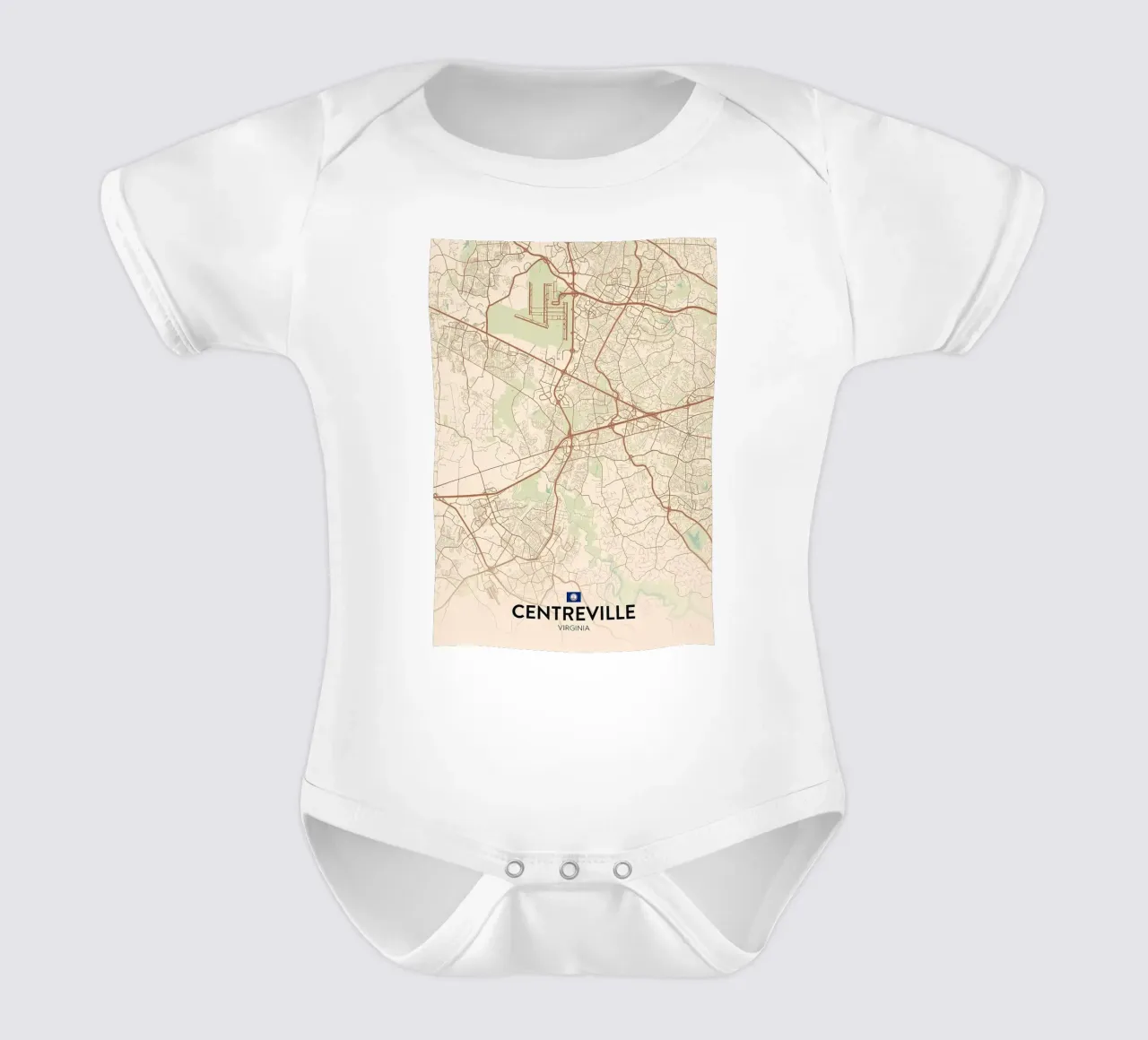 Stadtzentrum VA Kurzarm Babybody von Jacob W MICKELSON