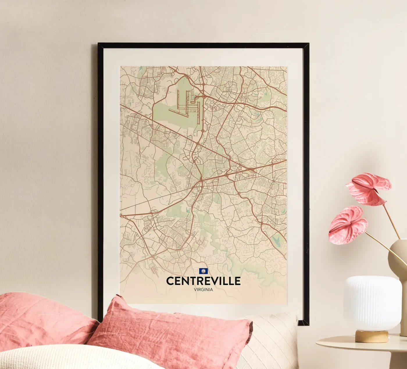 VA centrum poster van Jacob W MICKELSON