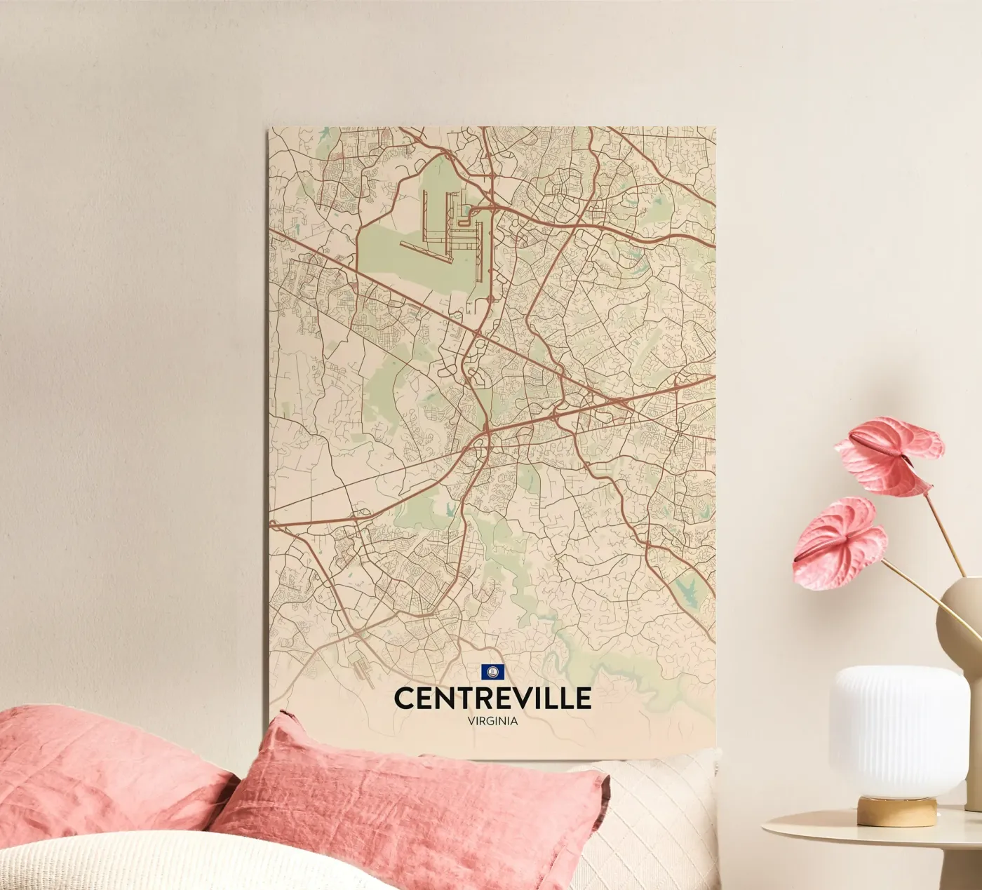 VA centrum poster van Jacob W MICKELSON