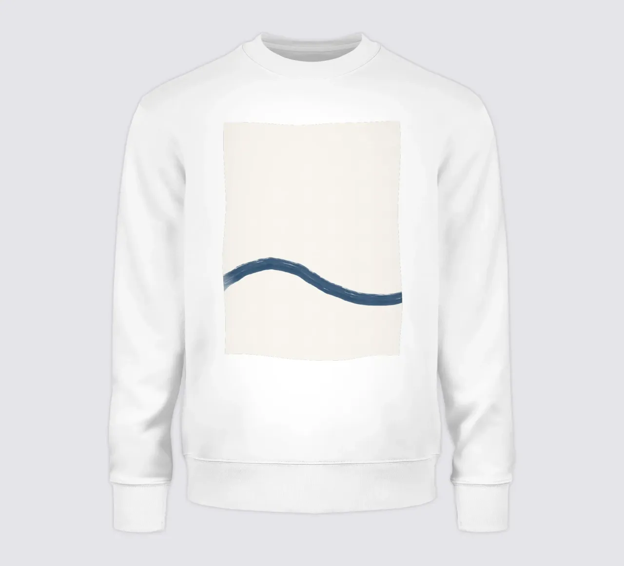 Astratto minimalista costiero Surf Wave crema blu (pt 1 di 2) felpa da This Wild Soul - Illustration