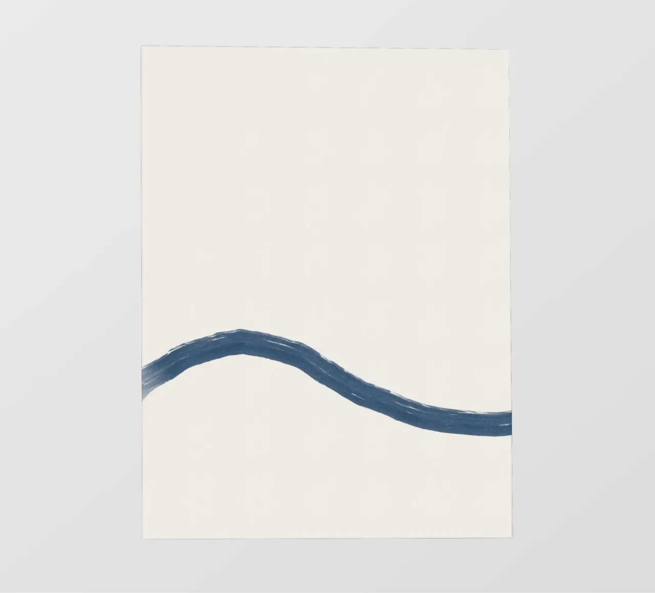 Astratto minimalista costiero Surf Wave crema blu (pt 1 di 2) pellicola backlit da This Wild Soul - Illustration
