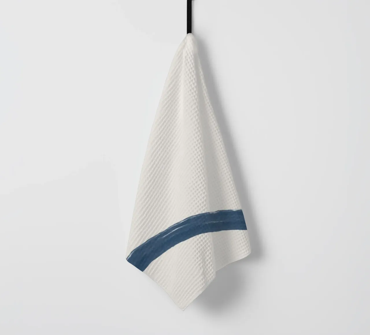 Abstract Minimalist Coastal Surf Wave cream blue (pt 1 of 2) torchon de This Wild Soul - Illustration