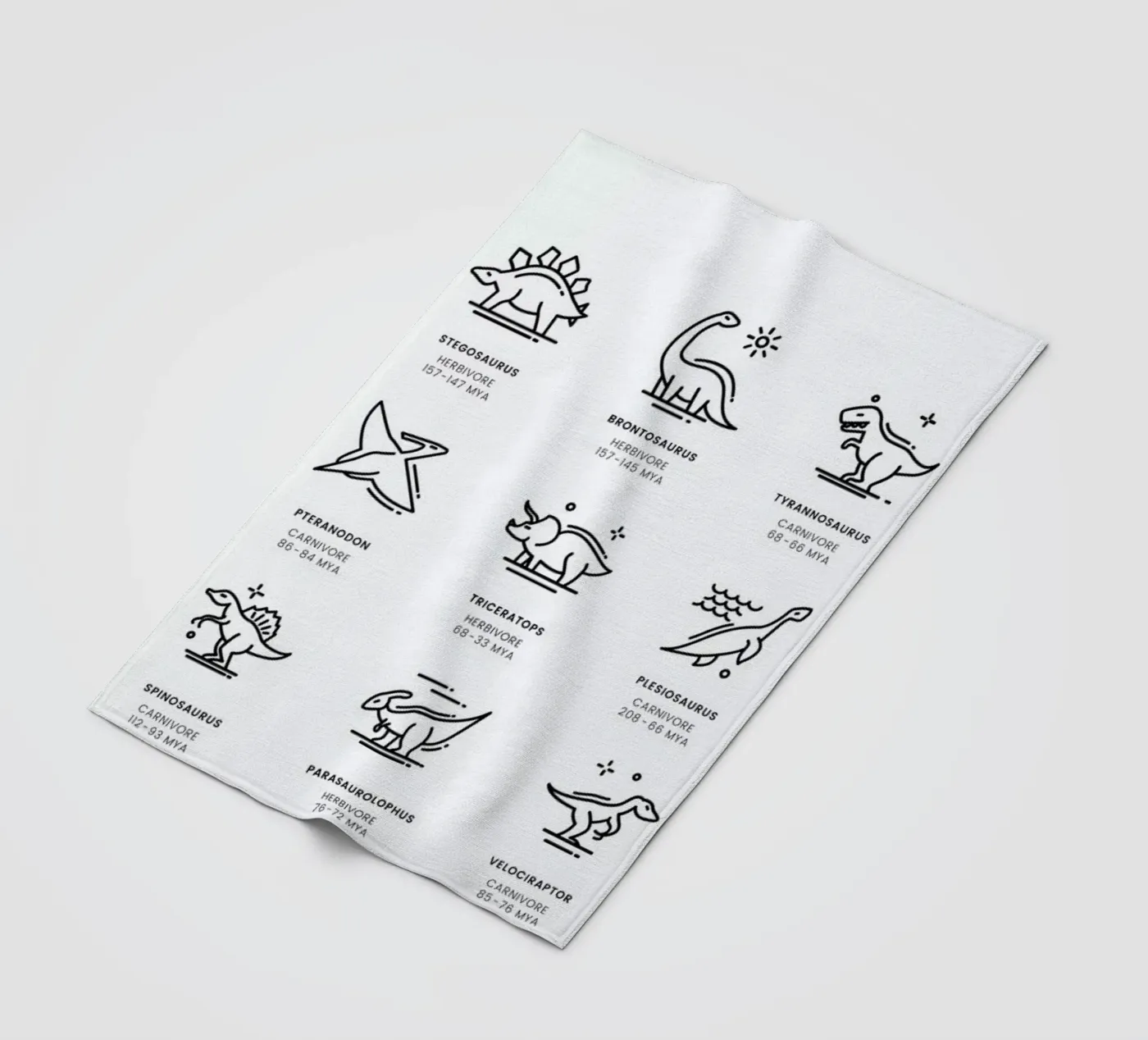 Dinosaurs chart Fleecedecke von daylight design studio