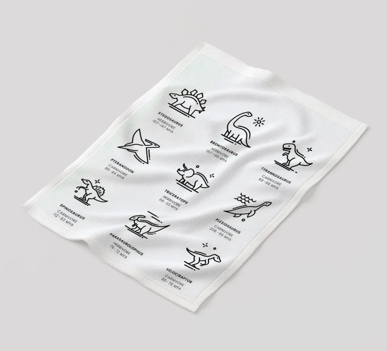 Dinosaurs chart Fleecedecke von daylight design studio