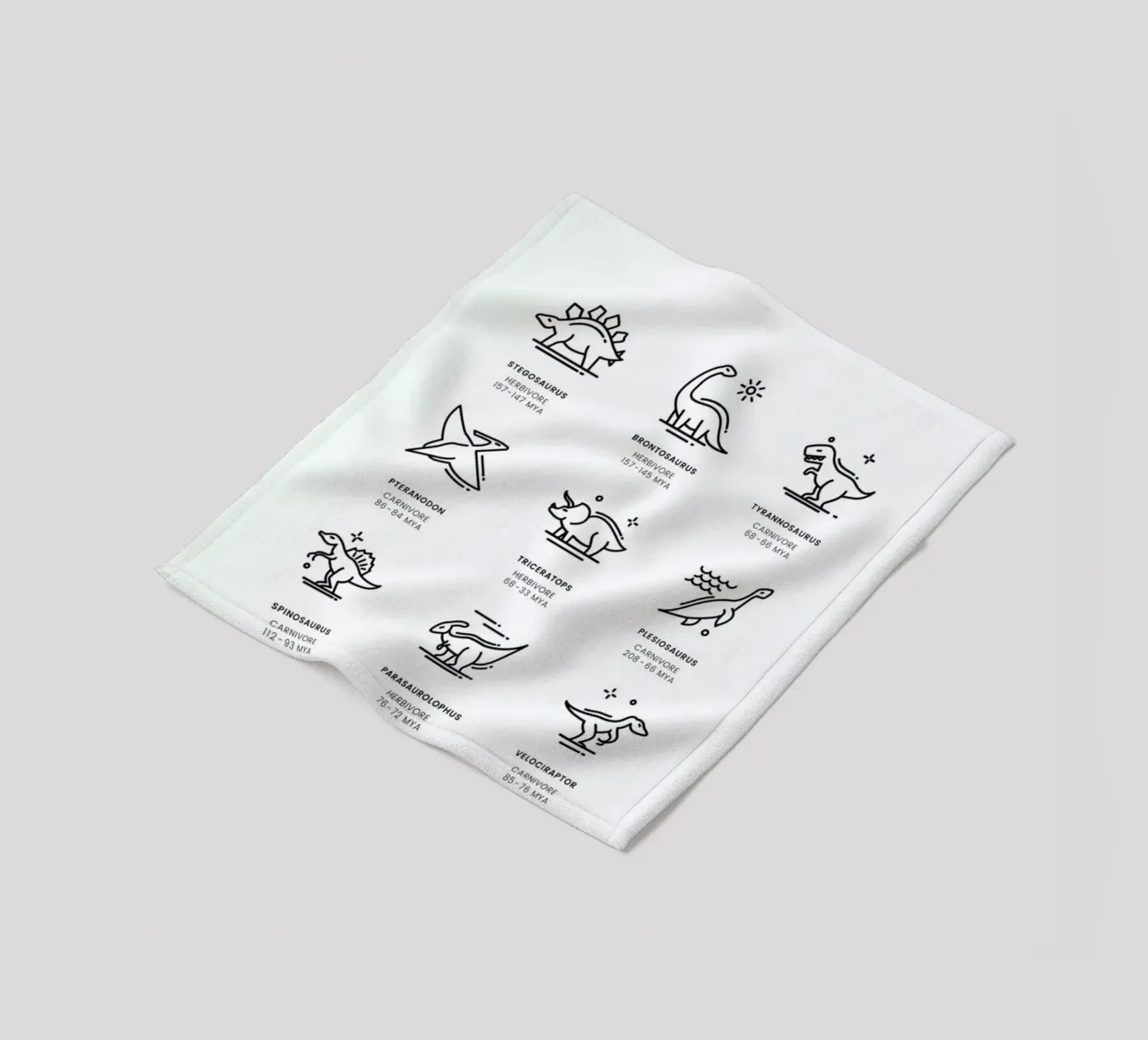 Dinosaurs chart Fleecedecke von daylight design studio