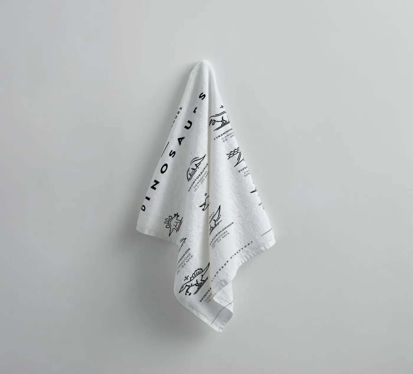 Dinosaurs chart badhanddoek van daylight design studio