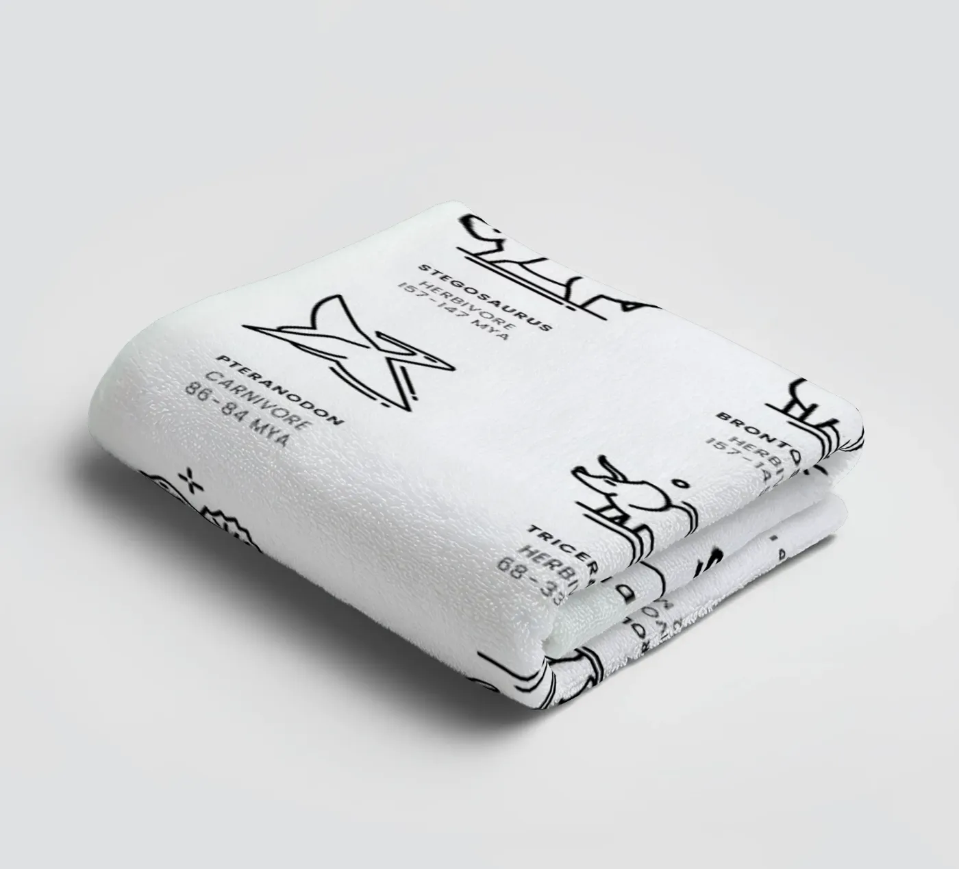 Dinosaurs chart badhanddoek van daylight design studio